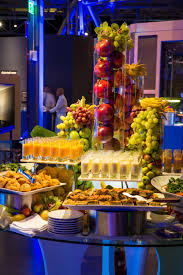 Fruits And Vegetables Adorn The Tabletop And Fill Cylinders On This Vegetarian Food Station Mccallssf Mccallscaterin Wine Recipes Fruits And Vegetables Food