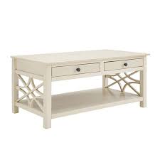 See the detailed collection here. Linon Whitley Coffee Table Antique White With 2 Easy Glide Drawers Fandom Shop