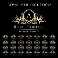 Royal Heritage Logo Icon With Alphabet Set Logo Icons Graphic Design Logo Sticker Template