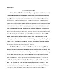 Rather than simply endorsing reflection papers and their potential to dramatically connect course content with students' lives, i want to share an example. How Do You End A Reflection Paper