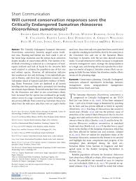 Program membangun kesejahteraan masyarakat atau di singkat dengan mkm. Pdf Will Current Conservation Responses Save The Critically Endangered Sumatran Rhinoceros Dicerorhinus Sumatrensis