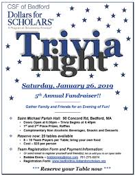 January 4 th is celebrated around the world as trivia day. It S Time For Trivia Are You Ready Csf Trivia Night On January 26 The Bedford Citizen
