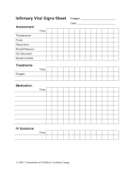 Competent Vitals Chart Template Individual Vital Sign Record