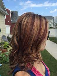 Fall Blonde With Mahogany Hair By Amy Fall Blonde Mahogany Hair Schwarzkopf Hair Color