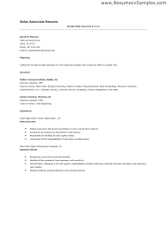 Sales Associate Resume Objective Resumes For Retail Sales Associates ...