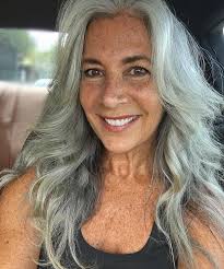 3 Ways To Wear Gray Hair Over 40 Long Hair Styles Hair Styles Long Gray Hair