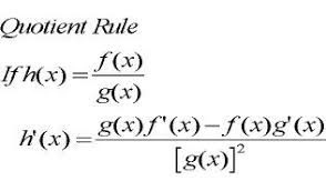 Quotient Rule Quotient Rule Calculus Precalculus