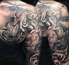 70 ship tattoo ideas for men a sea of