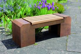 Gartenbank Feuerbach Aus Cortenstahl Im Freien Outdoor Cortenstahl