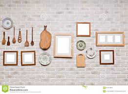 picture frame in kitchen wall stock