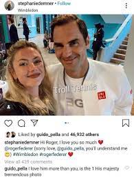 Guido pella is an argentine professional tennis player. Guido Pella S Girlfriend Posts A Selfie With Federer Saying She Loves Him Pella Responds That He Loves Him More Tennis