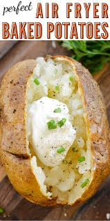 Air Fryer Baked Potatoes It Starts With Good Food Recipe Air Fryer Recipes Healthy Air Fryer Baked Potato Food