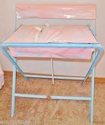 This changing table area could also be used for a doll's sleeping space. Super Cute Vintage 1950 S Metal And Vinyl Bathinette Bath Changing Station From Amsco Doll E Toys V Baby Doll Furniture Doll Changing Table New Baby Products