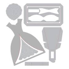 Entdecken sie ihren look bei c&a. Sizzix Stanzer Prage Stanzschablone Cutting Die Dress Box Hochzeitskleid 663577 117784 Scrapon De Shop