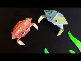 Krabbe Aus Geld Falten Krebs Aus Geldschein Basteln Origami Anleitung Youtube Geld Falten Geldscheine Falten Fisch Geld Falten Fisch