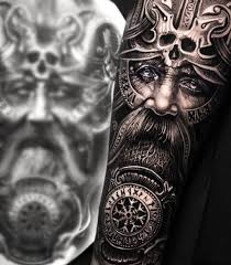 There are plenty of colors involved in this one as well. Tattoo Realistic Tattoorealistic Instagram Posts Videos Stories Picoji Fantastic Morph Pieces By Warrior Tattoos Norse Tattoo Viking Warrior Tattoos