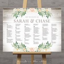 rustic seating charts for weddings chart ideas poster wedding table seating chart printable floral board digital wedding program add on