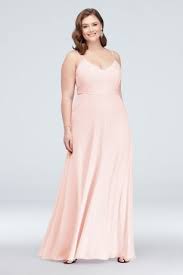 Chiffon V Neck Spaghetti Strap Bridesmaid Dress David S Bridal Spaghetti Strap Bridesmaids Dresses Bridesmaid Davids Bridal Bridesmaid Dresses