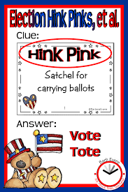 Hink Pinks Hinky Pinkies Et Al Election Problem Solving Task Cards Vocabulary In 2020 Critical Thinking Vocabulary Practice Vocabulary