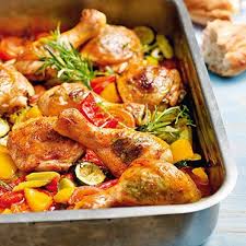 Hahnchenkeulen Auf Ofengemuse Rezept Ofengemuse Rezept Hahnchenkeulen Huhnerschenkel Rezept