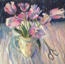 Felicity House On Instagram Late Tulips Pastel Flowers Tulips Still Life Spring Jug Pink Pastel Artwork Flower Painting Art Tutorials Watercolor