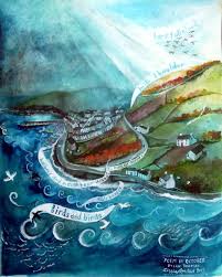 Dylan Thomas S Poem Illustrated By Lizzie Spikes My Birthday Began With The Water Birds And The Birds Of The Winged Trees Flying My Art Prints Art Fine Art Prints