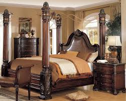 The most popular furniture collection, the north shore collection from ashley furniture meshes a rich traditional design and exquisite details to create the ultimate in grand style. Wonderful Thomasville Bedroom Furniture Bed Frame With Poles And Brown Painted Bedr Canopy Bedroom Sets King Size Bedroom Sets King Size Bedroom Furniture Sets