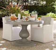 Discover the joys of eating in the open air with an outdoor dining table. Geneva Indoor Outdoor 48 Concrete Round Dining Table Pottery Barn