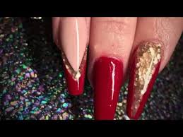 I hope you like this. Long Red And Gold Acrylic Nails Nail And Manicure Trends