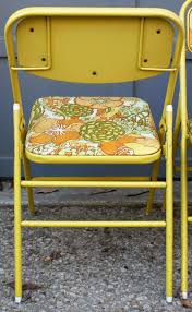 Vtg Samsonite Folding Chairs 1970 S Psychedelic Floral Yellow Retro Set Of 4 Ebay Folding Chair Retro Samsonite