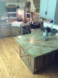 My diy concrete countertops are finished! Beautiful Concrete Countertops Created With Direct Colors Inc Materials And Guidanc Kitchen Remodel Countertops Concrete Countertops Kitchen Rustic Countertops