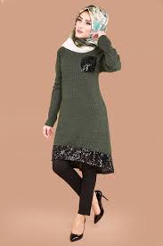 Yeni Urun Pul Payetli Tesettur Tunik Haki Urun Kodu Biss7556 39 90 Tl Fashion Hijab
