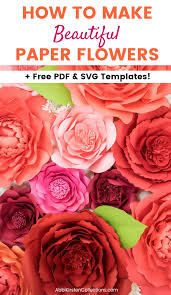 Free Paper Flower Templates How To Make Giant Poppy Paper Flowers Free Paper Flower Templates Paper Flowers Paper Flower Template