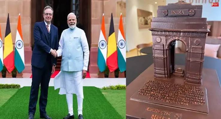 मोदी के लिए बेल्जियम PM लाए खास तोहफा, रास्ते में टूटा 'चॉकलेट इंडिया गेट'! ट्रंप पर भी कसा तंज, मोदी की तारीफ - People's Update