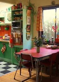 Awesome Interior Bohemian Style Of Home Interior Design With Retro Furnitures Design Fan By Http Ww In 2020 Bohemian Kitchen Decor Retro Home Decor House Interior