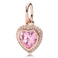 Pandora Rose Sparkling Love Heart Pendant Yp0476 Pandora Rose Gold Pandora Charms Rose Gold Pandora Rose