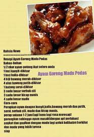 Ayam Goreng Madu Pedas Cooking Recipes Chicken Recipes Cooking