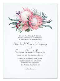 King Protea Watercolor Floral Wedding Invitation Zazzle Com In 2021 Protea Wedding Watercolor Floral Wedding Invitations Wedding Invitations