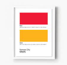 The kansas city blues were one of the eight founding members of the american association. Kansas City Chiefs Colors Print Sproutjam
