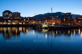 Hobart Dock At Dusk By Filedimage View Towards Mt Wellington Over The Wharf Area In Hobart Tasmania Australia Ad Filedim Hobart Hobart Australia Australia
