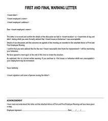 It would be in your interest to apologize for your. Employee Warning Letter 25 Sample Letters Templates