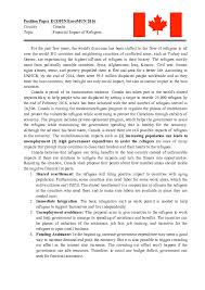 It describes the author's position on an issue and the rational for that position and, in the same way that a research paper incorporates supportive evidence, is based on facts that provide a solid foundation for the author's argument. Pdf Position Paper Ecofin Euromun 2016 Country Canada Topic Financial Impact Of Refugees Nilam Laksitarasmi Academia Edu