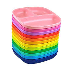 Re Play Rainbow Pak Divided Plates Toddler Plates Baby Plates Toddler Tableware