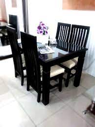 Meja makan murah lengkap bagus minimalis modern fortuna import kaca bagus. Meja Makan Minimalis 4 Kursi Jari Jari