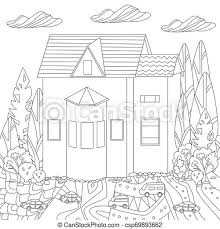 See more ideas about coloring pages, coloring books, colouring pages. Fancy House For Your Coloring Book Canstock