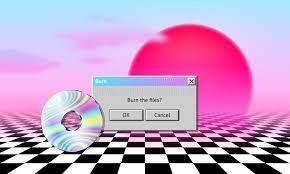 Laden sie aesthetic vaporwave poster und kunst von unabhängigen künstlern aus der ganzen welt zusammen. Vaporwave Landscape With Cd Dialogue Window Sun Clouds And Checked Floor Stock Vector Illustration Of Landscape Summer 174324429