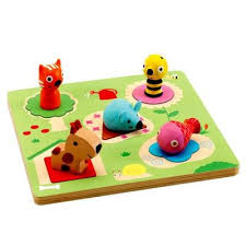 Encastrement 5 Pieces En Bois Niko Jeux Et Jouets Djeco Jouet Djeco Jouet Jouet Montessori