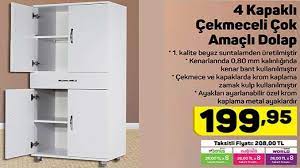 Bi̇m'de 4 kapaklı tek çekmeceli çok amaçlı dolap kurulum. A101 4 Kapakli Cekmeceli Cok Amacli Dolap Yorumlari Ve Ozellikleri Hanturk