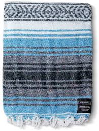 Classic western styling in a rugged and durable fabric. Mexican Blanket Falsa Blanket Authentic Hand Woven Blanket Serape Yoga Blanket Perfect Beach Blanket Navajo Blanket Camping Blanket Picnic Blanket Saddle Blanket Car Blanket Sky Blue Buy Online In Cayman