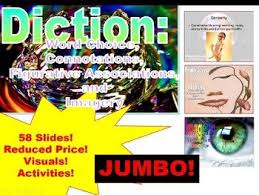 Word Choice Bundle Diction Tone Imagery And Figurative Language Freebie Figurative Language Word Choice Language